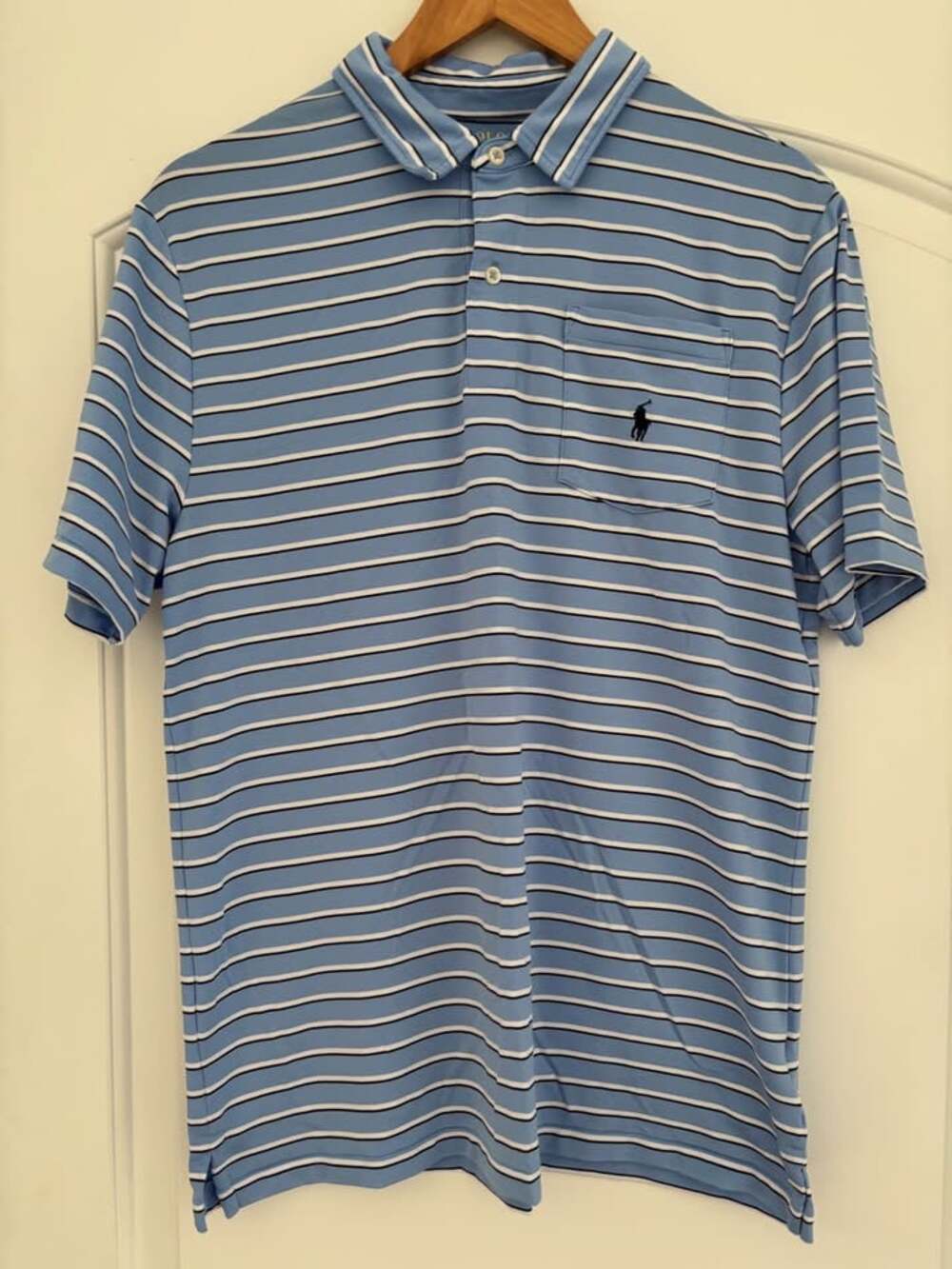 Polo Ralph Lauren Boys XL (18-20) Performance Striped Chest Pocket Polo